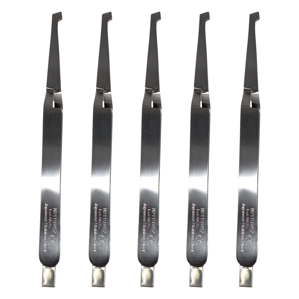 Set x 5 Orthodontic Bonding Tweezers with Slot Aligner – Fine-Tapered Tips for High Visibility – Japanese Steel – Premium Orthodontic – One Year Warranty – Ships from USA – Made by Orthodentalusa Corp