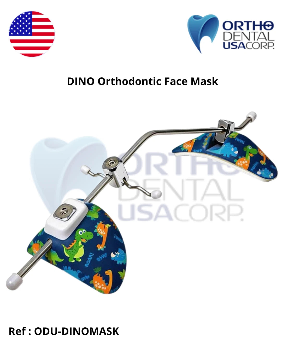 USA stock Dental Orthodontic Reverse Pull Headgear Facemask Facial Adjustable