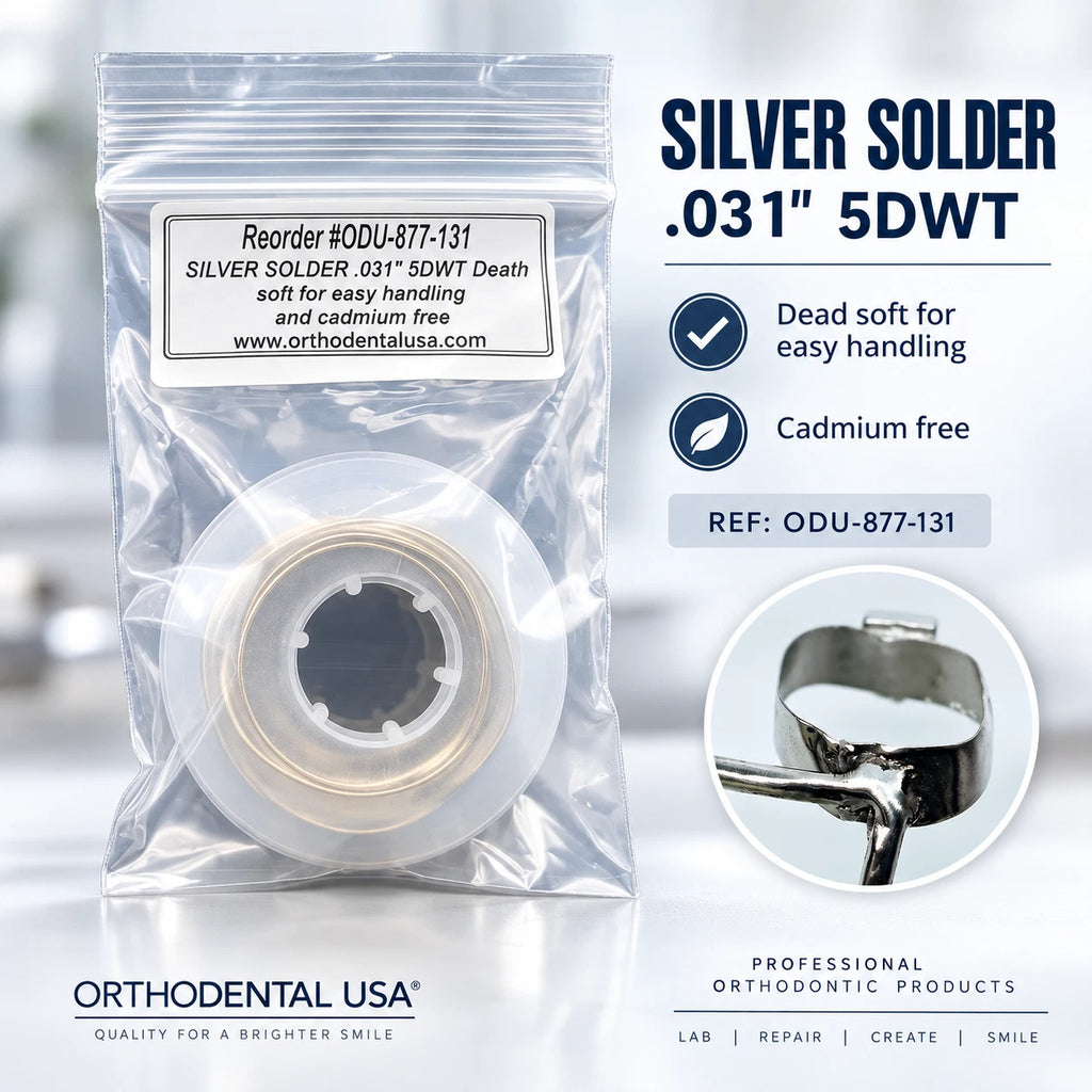 Orthodontic Dental Silver Solder Wire .031" 0.8mm 5DWT Dead Soft Cadmium Free