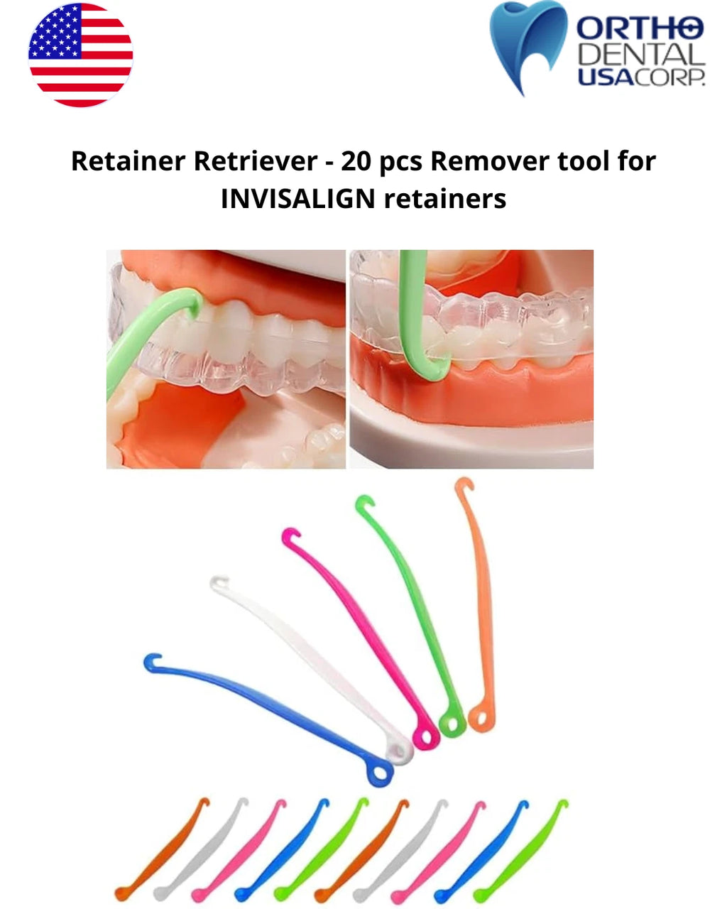 RR-A 20 PCS Clear Aligner Removal Tools Kit - Invisalign Retainers, USA SELLER