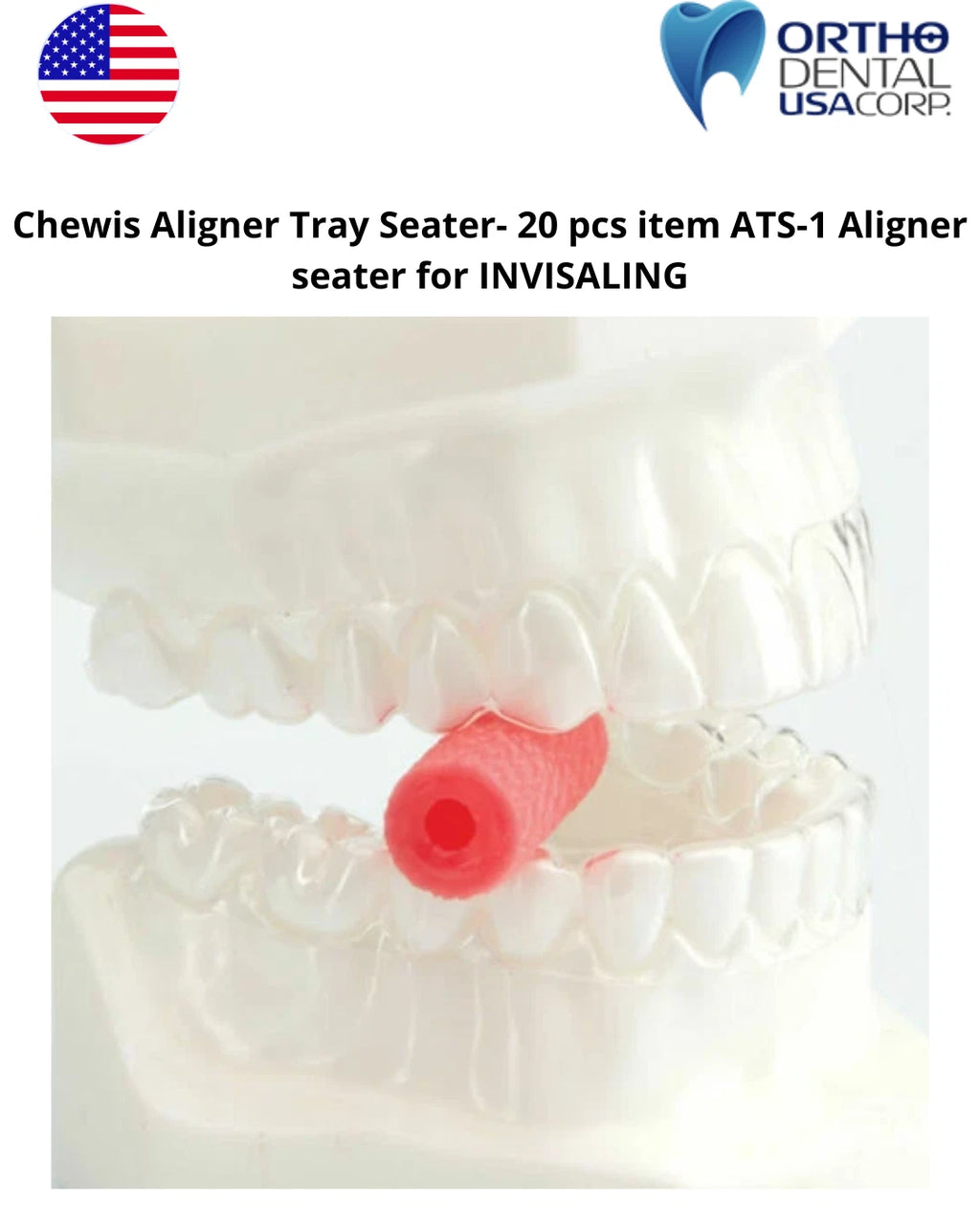 Chewies Aligner Tray Seaters - WHITE Color - 20 pcs/bag