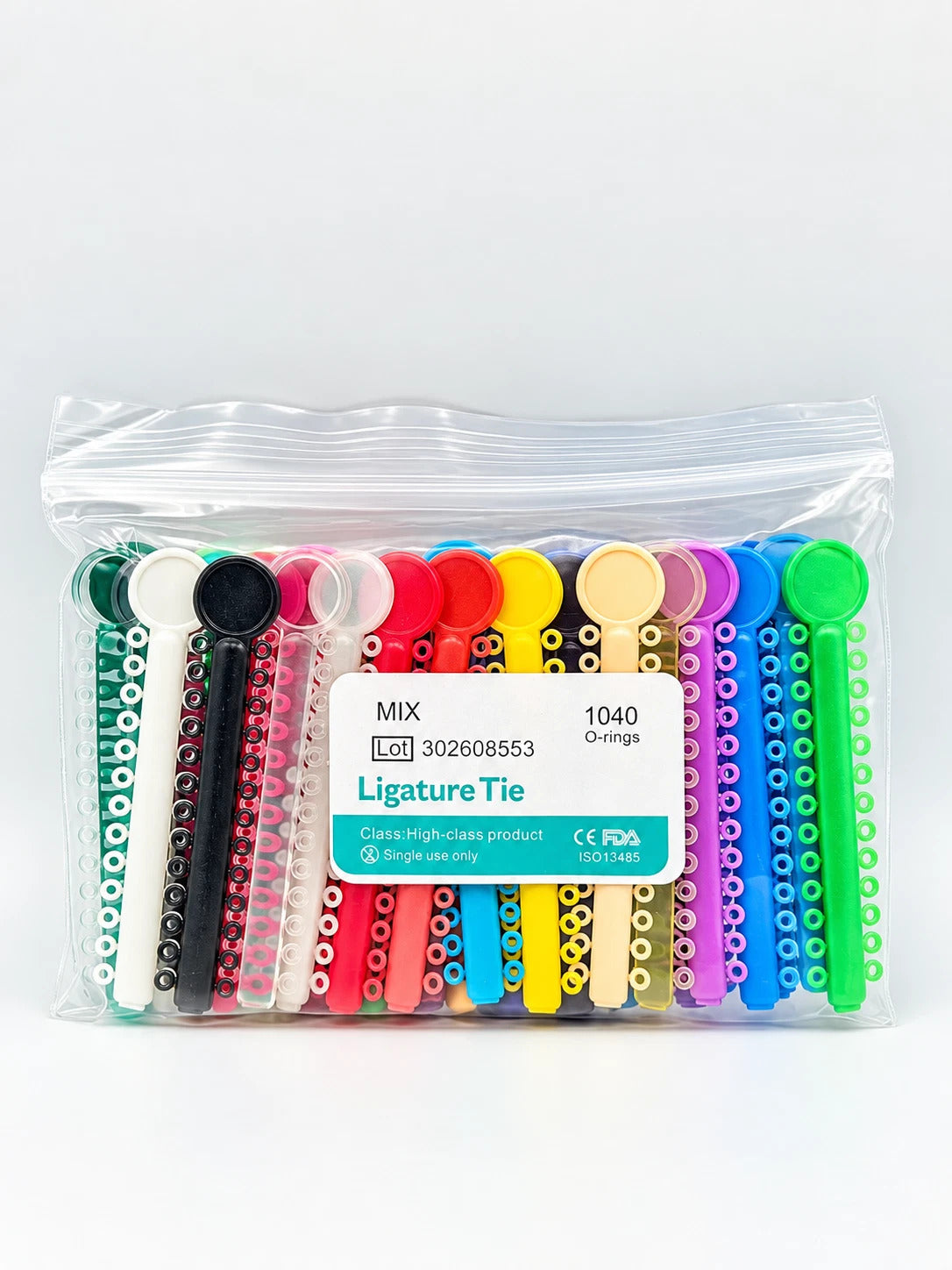 Orthodontic Elastomeric Ligature Ties 1040 pcs Assorted Colors Braces O-Rings