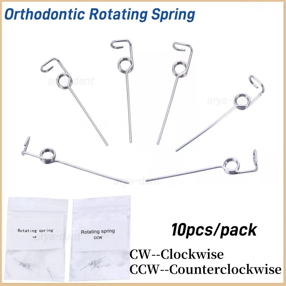 Dental Orthodontic Rotating Spring Arch Wire Uprighting Rotate Springs CW/CCW 10 pcs/bag  CW - clockwise