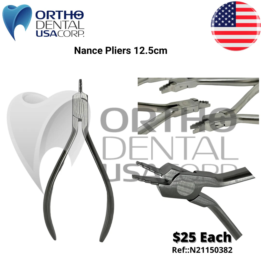 Set x 5, 10, 15, and 20 Orthodontic Nance Pliers 12 cm Orthodentalusa Made for USA
