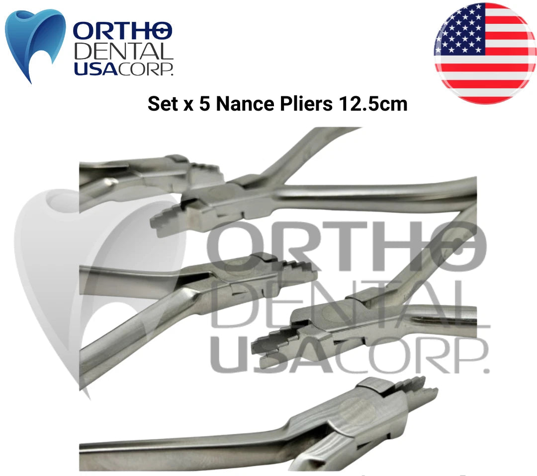 Set x 5, 10, 15,20,30 and 50 Orthodontic Nance Pliers 12 cm Orthodentalusa Made for USA