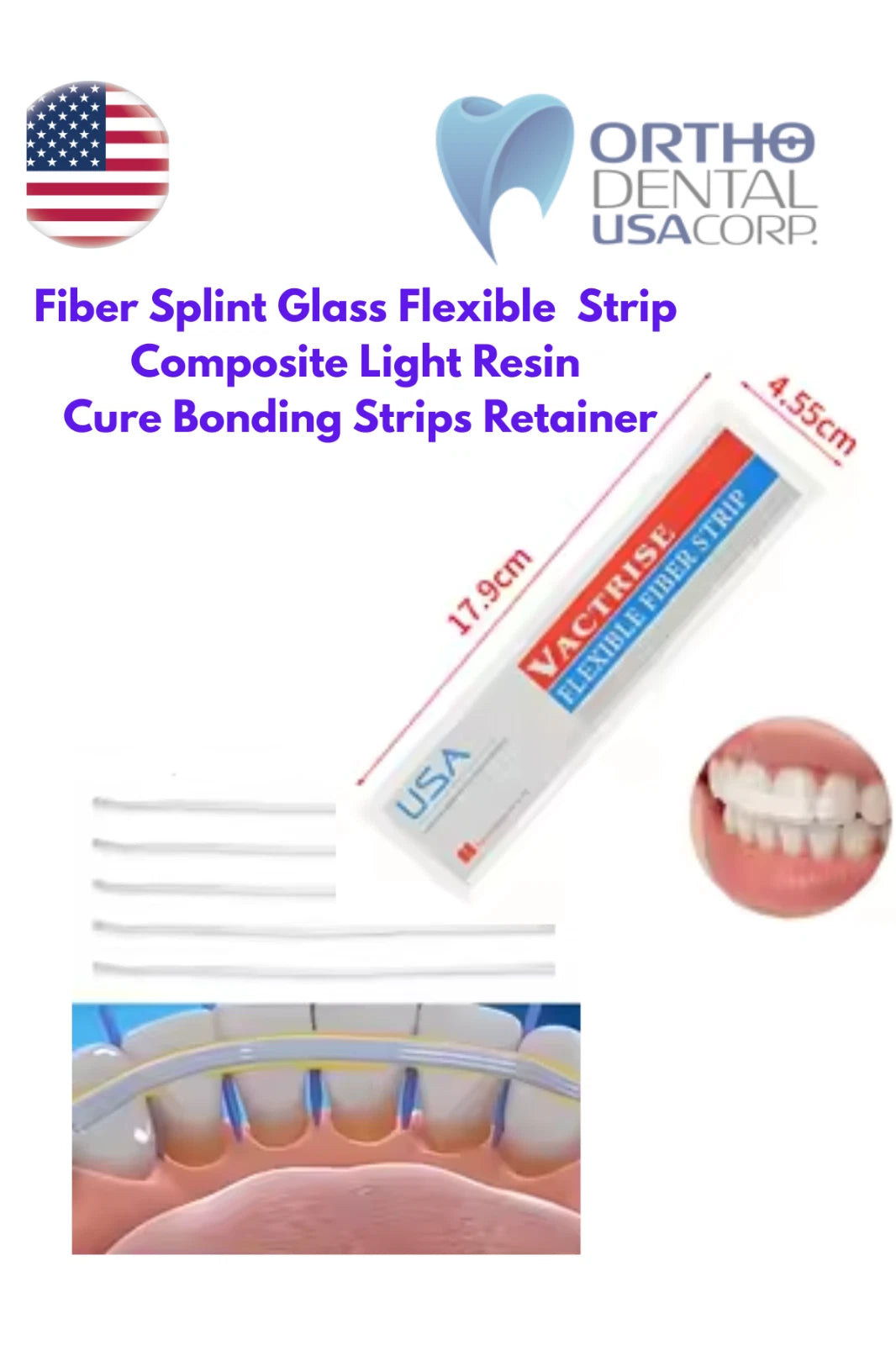 (ONE) Fiber Splint Glass Flexible Strip Bonding Strips Retainer Orthodentalusa