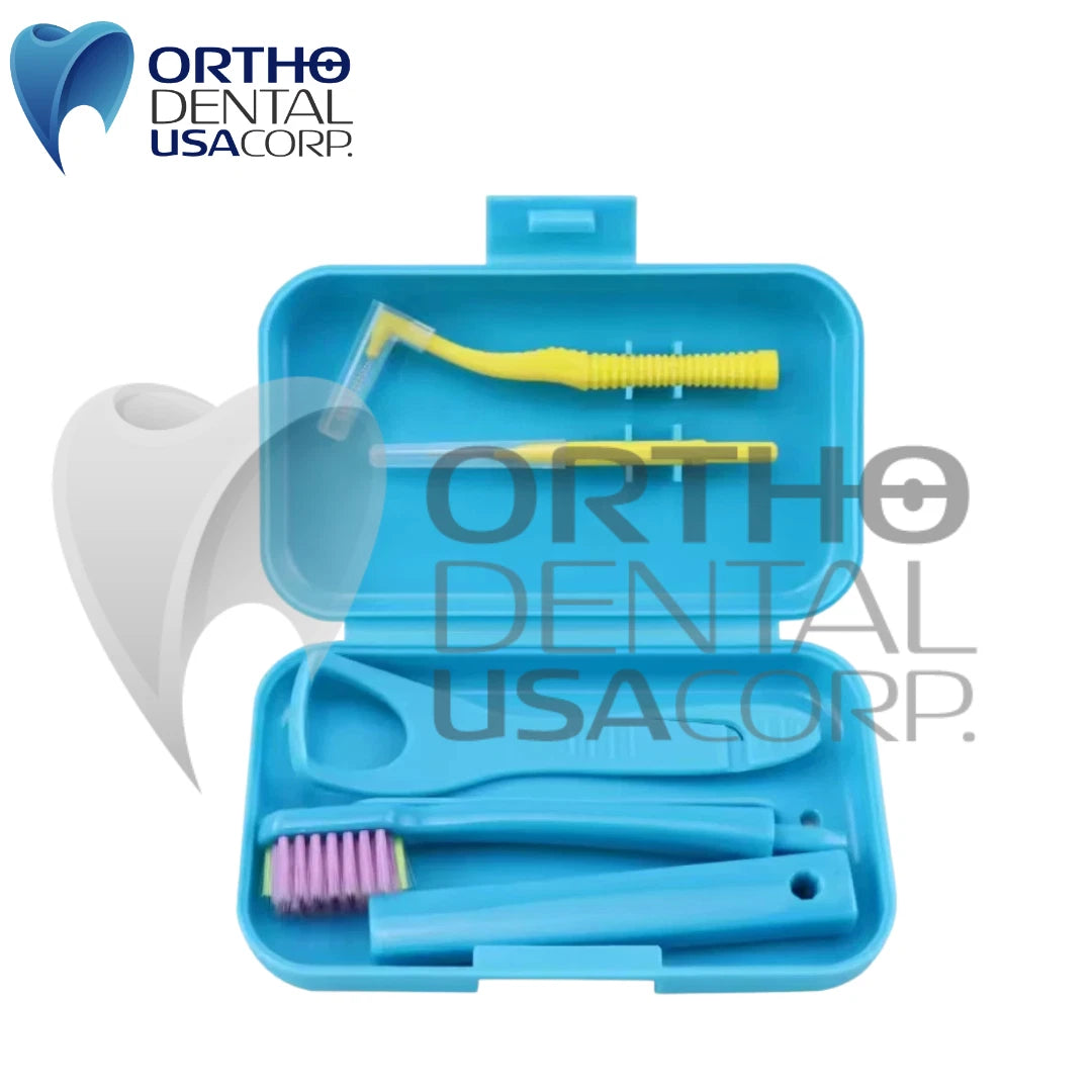 Set x 5 or 10 Orthodontic Cleaning Kit Portable Oral Care Travel toothbrush