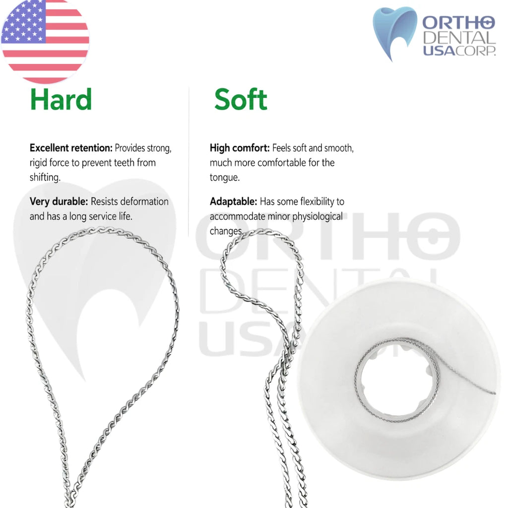 Share Stainless Steel Retainer Chain Wire II 0.040" Hard / soft Orthodontic USA