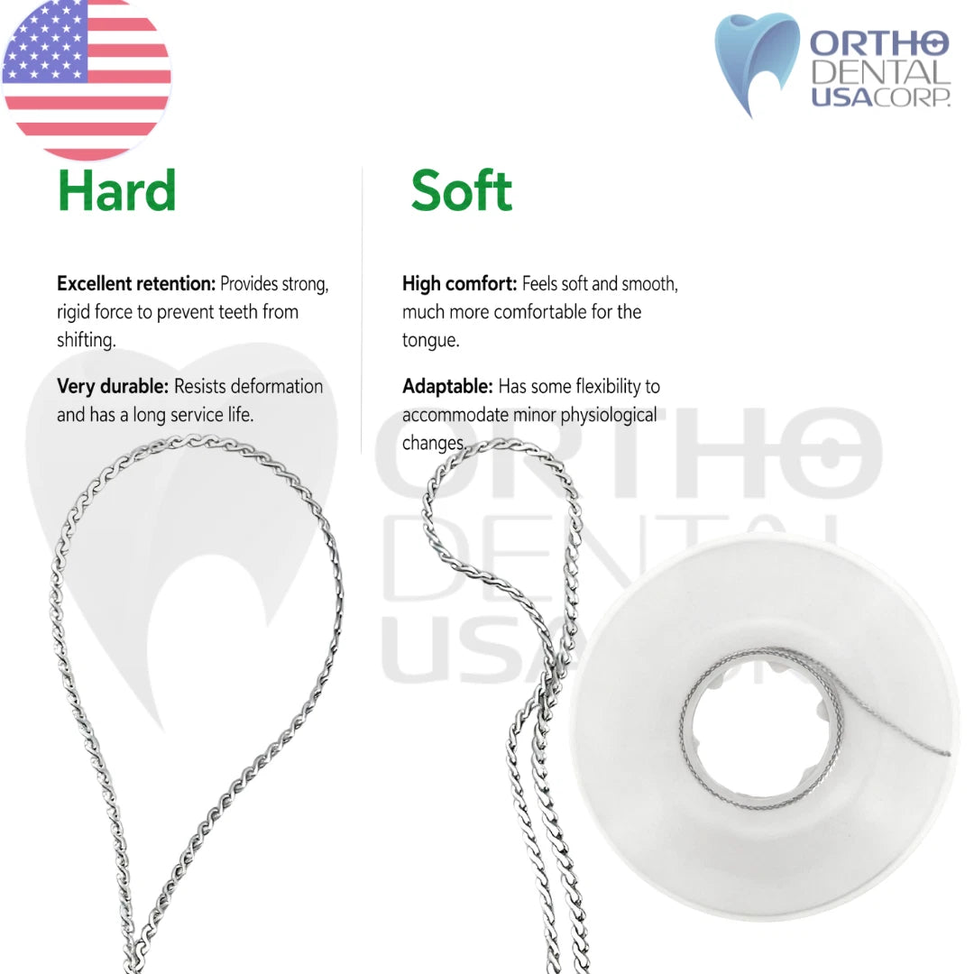Share Stainless Steel Retainer Chain Wire II 0.040" Hard / soft Orthodontic USA